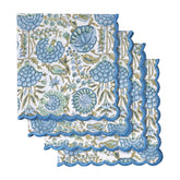 Servilletas Ridhi de mesa verde espárrago 18x18 con bordado, ideales para cena formal.
