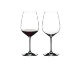 Vaso Riedel Corazón a Corazón para Cabernet Sauvignon, ideal para maridar con carnes rojas.