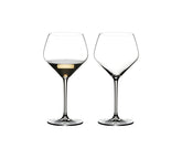 Vaso Riedel Extreme Chardonnay con copa diamante para aroma amplio.