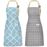 Delantal Riqiaqia con bolsillos para mujer en Gris, práctico para utensilios.