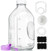 Ritayedet botella de vidrio 64oz con tapa hermética para almacenamiento seguro de bebidas
