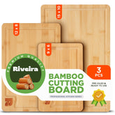 Tabla Riveira de bambú pequeña para frutas, ideal para picar rápido.