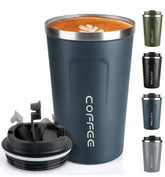 Taza termica RNGODO para viaje con doble pared mantiene caliente por horas.