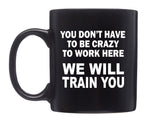Rogue River Tactical taza negra frontal: empieza el día con humor sarcástico