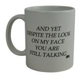 Rogue River Tactical Taza divertida con frase sarcástica, ideal para empezar la jornada en la oficina.
