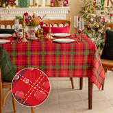 Mantel Romanstile Navidad con cuadros rojos 60x102 ideal para cenas festivas