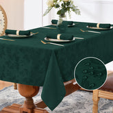 Romanstile mantel rectangular jacquard a prueba de agua para cenas al aire libre