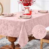 Mantel Romanstile Valentine jacquard rectangular, diseño floral elegante para cenas formales.