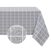 Romanstile mantel vinilo impermeable gris cubre la mesa contra derrames.
