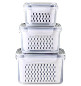 Ronanemon contenedores-frigorifico-set: organización y conservación de frutas y verduras frescas.
