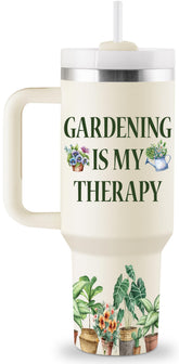 ROSTANTEN vaso termico 40oz con tapa, mantiene bebidas frías para jardinería.
