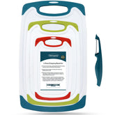 RottoGoon: tablas de corte de plástico, conjunto de 4, vista general para organización de la cocina.