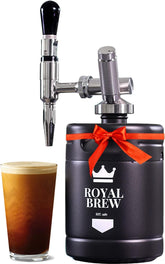 Royal Brew Nitro Cold Brew Maker frente: prepara café nitro en casa con estilo.