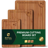 ROYAL CRAFT WOOD: tabla de cortar 15x10 con canal de jugos para carnes y frutas