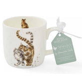 Royal Worcester Wrendale, gato dibujado felino, taza ideal para el desayuno
