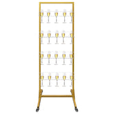 Royxen soporte pared champán exhibe copas con estilo para fiestas