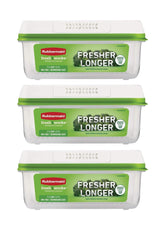 Rubbermaid FreshWorks Produce Saver con tapas grandes para almacenamiento seguro