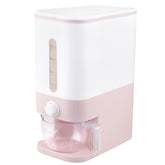 Rubtlamp dispensador de arroz rosado destaca su gran capacidad para la despensa.