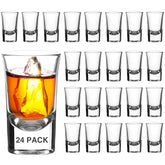 Vaso chupito Ruckae 1oz con base pesada para mayor estabilidad.