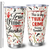 Vaso térmico de RUIYIMOEO con logotipo de crimen real y acabado sofisticado.
