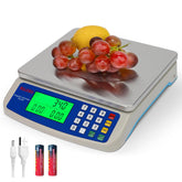 RUJIXU pesa digital de cocina con plataforma de acero inoxidable para precisión.
