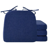 Cojín Ruqmuis para silla comedor en forma D, 2 pulgadas, azul, confort y soporte