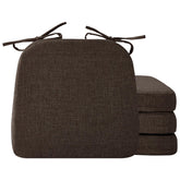 Cojines Ruqmuis para sillas de comedor con forma D y 2 pulgadas de espesor, cómodo