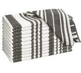 RUVANTI, servilletas gris con rayas, 20x20, ideales para cenas con estilo