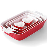Bandeja rectangular cerámica RUYOLIKS para hornear y servir lasañas.