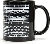 RWSEFK taza con mensaje oculto en negro para la oficina