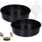 Bandeja SAGOOITS de 8 pulgadas negra para hornear, desmolde uniforme