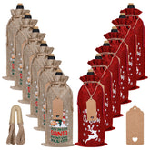 Pack Sailup de bolsas de yute para vino de 750 ml, reutilizables y aptas para regalos.