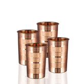 Vaso SAJTOX de cobre 312 ml, conjunto de 4 para agua diaria.