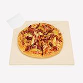 Salomayes piedra para pizza 10x10 en cordierita, ideal para horno de camper.