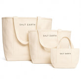 Salt Earth bolsa de lona grande, alta capacidad para compras diarias.