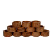 Anillo para servilleta Samhita de madera de acacia para realzar la mesa