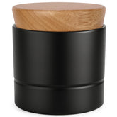 Samseel mantequera francesa con línea de agua y tapa de madera, conserva la mantequilla fresca.