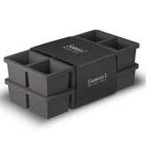 Samuelworld moldes hielo grandes 2 pulgadas, vista frontal para cubos uniformes.
