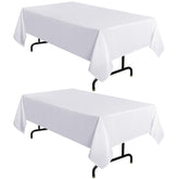 Mantel blanco sancua 60x84 para mesa rectangular, protege la superficie con estilo.