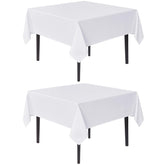 Mantel sancua cuadrado blanco 60x60, 2 piezas, suave para comidas cotidianas