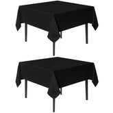 Mantel sancua cuadrado negro 54x54, pack de 2, ideal para cenas familiares.