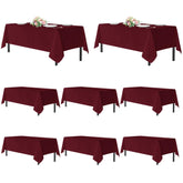 Mantel Sancua rectangular 54x108 burdeos, perfecto para banquetes