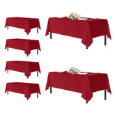 Mantel sancua rectangular 60x120 rojo, ideal para ambientar bodas y banquetes.