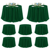 Mantel sancua redondo de 120 pulgadas verde bosque para eventos