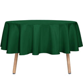 Mantel redondo sancua de 60 pulgadas, Verde Cazador, protege y decora la mesa.