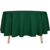 Mantel redondo Sancua de 90 pulgadas cubre la mesa con acabado decorativo.