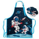 SANDJEST Astronaut Niño: delantal con bolsillo, práctico para cocinar.