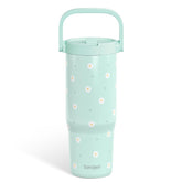 Vaso termo Sandjest Daisy 30 onzas con tapa pajilla para mantener bebidas a temperatura.