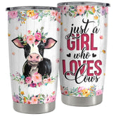 SANDJEST vaso térmico de acero inoxidable con vaca, para bebidas calientes o frías durante todo el día