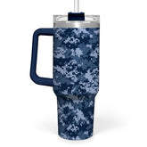 Vaso térmico SandJest camuflaje 40oz con tapa y pajilla, ideal para llevar